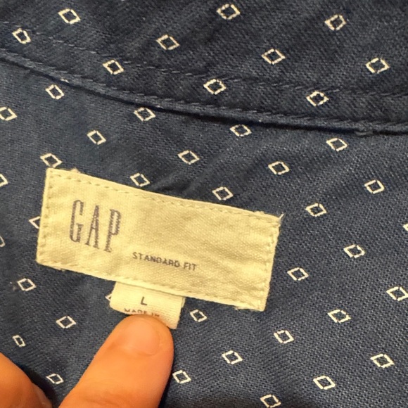 Gap Navy Blue Button-Up Shirt - Picture 4 of 5